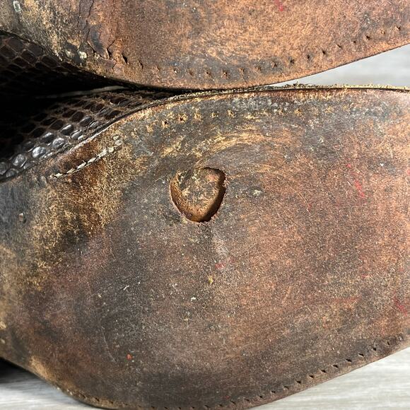 Vintage Tony Lama Men’s Python Snake Skin Cowboy Boots Style 8116 Size 11.5 - Picture 8 of 12